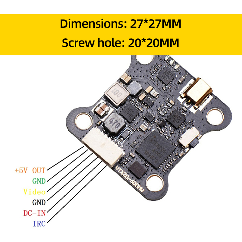 JHEMCU VTX20-600 5.8G 40CH FPV - Drone Kit Long Range recension och pris
