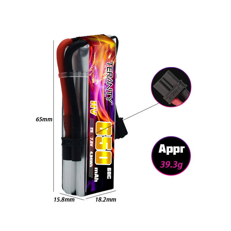 2/4/6/10PCS TERANTY 650mAh 2S  - Drone Kit Racing recension och pris